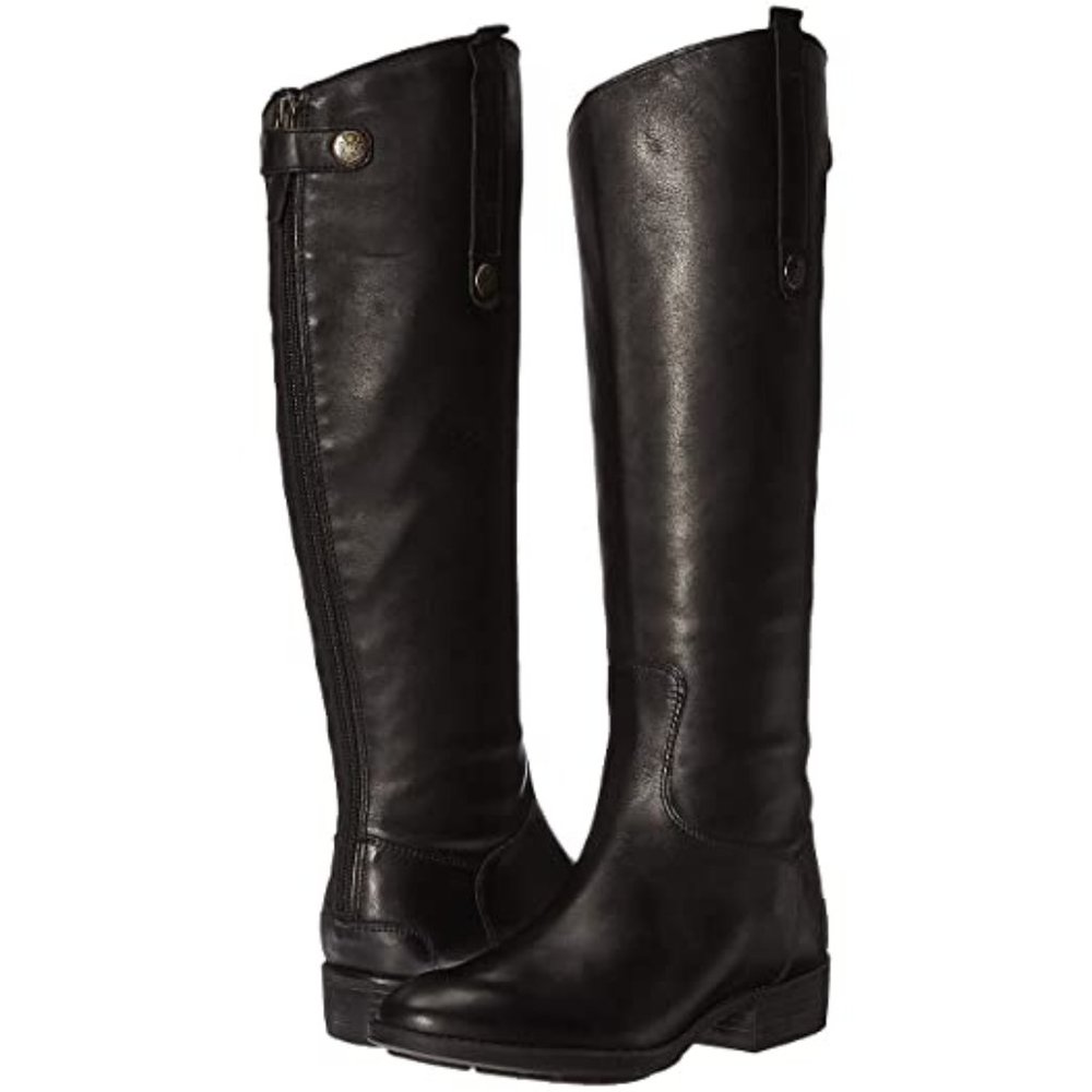 Sam Edelman Black Tall Leather Riding Boots